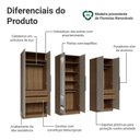 Ver imagem 7 de Guarda Roupa Modulado Neo 6 Portas de Bater com Espelhos 4 Gavetas MDP Rustic-Crema Madesa 240cm