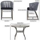 Ver imagem 2 de Mesa com 6 Cadeiras de Jantar Noronha E12 Trama Original Prata
