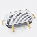 Ver imagem 3 de Churrasqueira Portátil Redonda Cinza