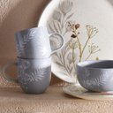 Ver imagem 4 de Conjunto 4 Canecas Chá Cerâmica Anastásia 397ml Cinza