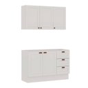 Ver imagem 2 de Armário Cozinha Genialflex Provençal C/ Balcão S/ Tampo Bco