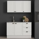 Ver imagem 1 de Armário Cozinha Genialflex Provençal C/ Balcão S/ Tampo Bco