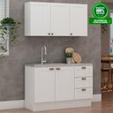 Ver imagem 7 de Armário Cozinha Genialflex Provençal C/ Balcão S/ Tampo Bco
