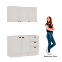Ver imagem 5 de Armário Cozinha Genialflex Provençal C/ Balcão S/ Tampo Bco