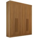 Ver imagem 1 de Guarda Roupa Solteiro 4 Portas 3 Gavetas - da Vinci Plus-cinamomo - Móveis D'doro