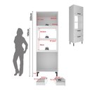 Ver imagem 4 de Torre Quente 70cm Grazi para Forno Micro-Ondas 1 Porta Basculante 2 Gavetas MDF - Tecnomobili