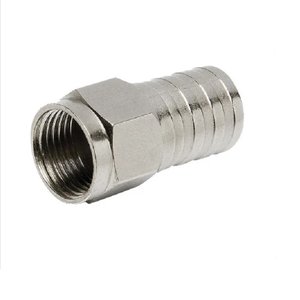 Kit 10 Peças Conector F Rg59 Tipo Barril - Alta Durabilidade