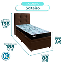 Ver imagem 3 de Kit Cama Box Bau + Cabeceira + Colchão Solteiro Molas Ensacadas - Life Gold - Paropas
