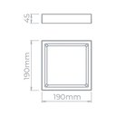 Ver imagem 4 de Painel de Led Stella Quadrado Deep de Sobrepor Recuado 17w Bivolt Preto 3000k Luz Amarela