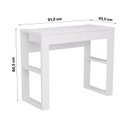 Ver imagem 2 de Escrivaninha Mesa Escritório 100% Brisa 2 Gavetas 91cm Branco