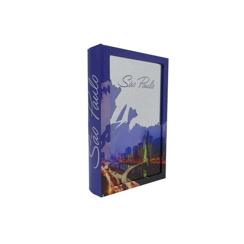 Caixa L'hermitage Livro Cidades C/ Espelho 26cm Azul 30515