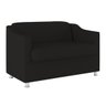 Kit 2 Poltronas Decorativas Tilla + Namoradeira Sala De Estar Cor:Preto - 7