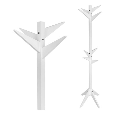 Cabideiro para Closet Rangifer Mancebo de Madeira com Roupas Resion Cabideiro Reticulado Branco