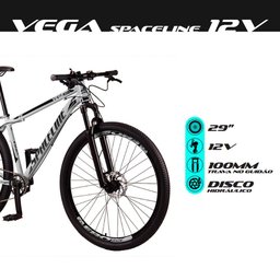 Bicicleta Vega Aro 29 Quadro 17 Alumínio 12v Absolute Freio Disco Hidráulico Branco - Spaceline - 5
