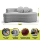 Ver imagem 2 de Sofá Cama Cosi 1,88m Xpand Tech Tecido Bouclê Cinza Claro Cama Inbox