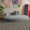 Ver imagem 6 de Sofá Cama Cosi 1,88m Xpand Tech Tecido Bouclê Cinza Claro Cama Inbox