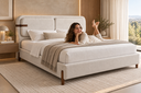 Ver imagem 3 de Cama King Versala com Cabeceira Estofada Quarto Casal Moderno