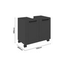 Ver imagem 3 de Conjunto para Banheiro 70cm Gabinete e Aéreo Multi Bertolini - Grafite