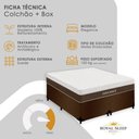 Ver imagem 5 de Cama Box King Bipartido Elegance Suede Colchão Molas Ensacadas Marrom Royal Sleep