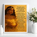 Ver imagem 2 de Quadro Oração Oxum - Prosperidade 33x24cm:moldura Branca