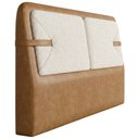 Ver imagem 3 de Cabeceira Cama Box Casal 140 Cm Mizi Corano Caramelo Bouclé Off White - Nexta Casa