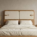 Ver imagem 2 de Cabeceira Cama Box Casal 140 Cm Mizi Corano Caramelo Bouclé Off White - Nexta Casa