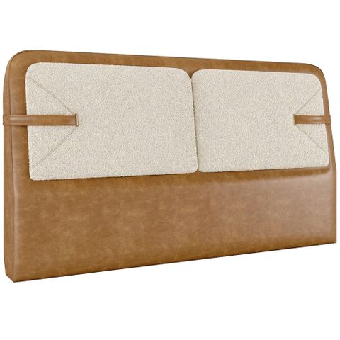 Cabeceira Cama Box Casal 140 Cm Mizi Corano Caramelo Bouclé Off White - Nexta Casa