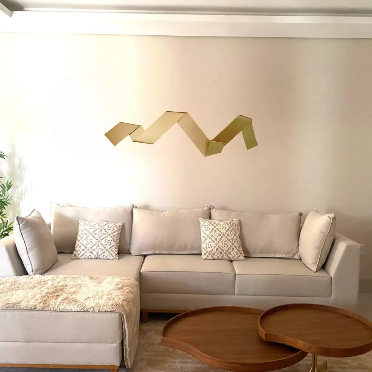 Ver imagem 3 de Escultura Parede Decoração Salas Hall Escadas Escritório Exclusivo no Brasil Home Decor Dourada