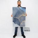 Ver imagem 2 de Quadro Decorativo em Canvas Abstrato Mármore Azul Clean TaColado Borda Infinita 90 x 60cm