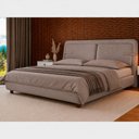 Ver imagem 1 de Cama Japonesa com Cabeceira Seo Yun Queen Veludo Nobre Avelã - Sallar Home