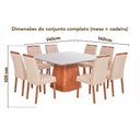 Ver imagem 3 de Conjunto Sala de Jantar Mesa Bérgamo com 8 Cadeiras Madeira Maciça Sophia Espresso Móveis
