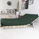 Ver imagem 4 de Sofa Cama Casal Futon Oriental Verde Militar com Madeira Maciça