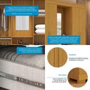 Ver imagem 4 de Guarda Roupa Solteiro 100% Mdf 4 Portas 3 Gavetas com Espelho Emily Acp Móveis Cinamomo
