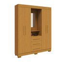 Ver imagem 1 de Guarda Roupa Solteiro 100% Mdf 4 Portas 3 Gavetas com Espelho Emily Acp Móveis Cinamomo