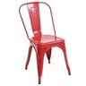 Cadeira Fixa Design Tolix Metal Pelegrin Pel-1518 Vermelha - 1