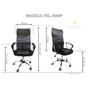 Ver imagem 2 de Cadeira de Escritório Presidente Pelegrin PEL-8009 Giratória Tela Mesh Preta