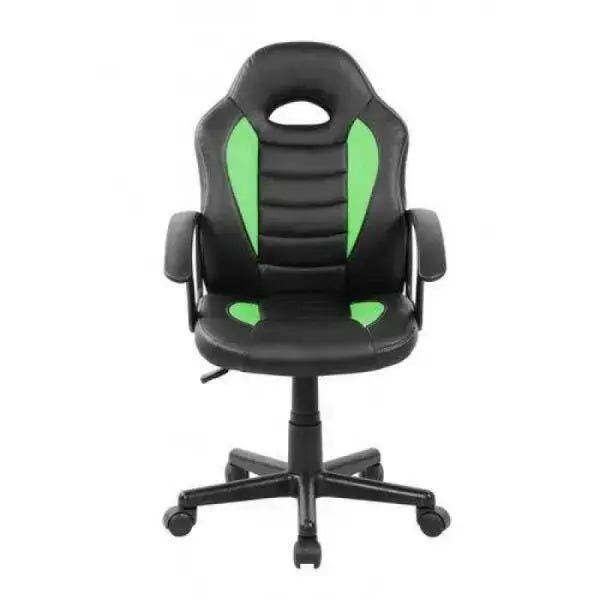 Cadeira Gamer Infantil em Couro Pu Pelegrin Pel-9353 Preta e Verde - 4