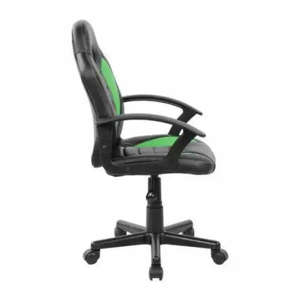 Cadeira Gamer Infantil em Couro Pu Pelegrin Pel-9353 Preta e Verde - 2