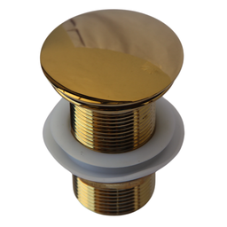 Kit 03 Válvula Ralo Click 1.1/4 Metal P/ Pia e Cuba Dourada - 3 Kit 03 Válvula Ralo Click 1.1/4 Metal P/ Pia e Cuba Dourada - 3