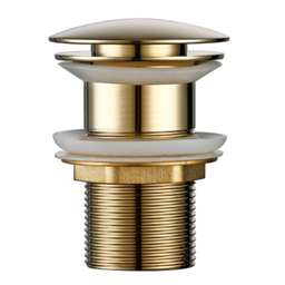 Kit 03 Válvula Ralo Click 1.1/4 Metal P/ Pia e Cuba Dourada - 2 Kit 03 Válvula Ralo Click 1.1/4 Metal P/ Pia e Cuba Dourada - 2