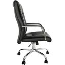 Ver imagem 3 de Cadeira Presidente Pel-107 Giratória Corino Poliuretano À Gás Preta - Pelegrin