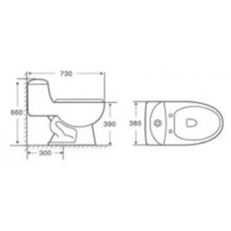 Vaso Sanitário Monobloco Cerâmica Com Caixa Acoplada Pelegrin Pel-6003 - 2