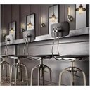Ver imagem 6 de Lustre Pendente Industrial Retrô Hangar Pelegrin PEL-024 Metal Alumínio Preto
