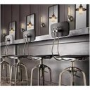Ver imagem 3 de Lustre Pendente Industrial Retrô Hangar Pelegrin PEL-024 Metal Alumínio Preto