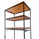 Ver imagem 5 de Guarda-roupas Modulado Estilo Industrial com Ferro em Preto e Madeira Maciça Cor Castanheira