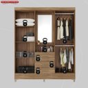 Ver imagem 4 de Guarda Roupa de Casal 4 Portas Dubai Amendola com Espelho
