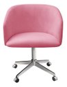 Ver imagem 1 de Cadeira Para Escritório E Home Office Atenas Base Giratória Rodizio - Suede Rosa
