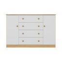 Ver imagem 7 de Cômoda Infantil 125cm 2 Portas e 4 Gavetas Encanto Multimóveis Mp4450 Madeirado/branco
