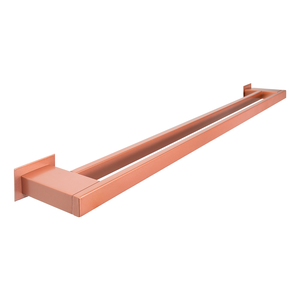 Toalheiro Duplo 80 cm Inox Rose Gold - Kromus RT0310-80R