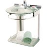 Lavabo Cris Mold 993 50x46x62,5cm com cuba moldada incolor Cris-Metal - 1